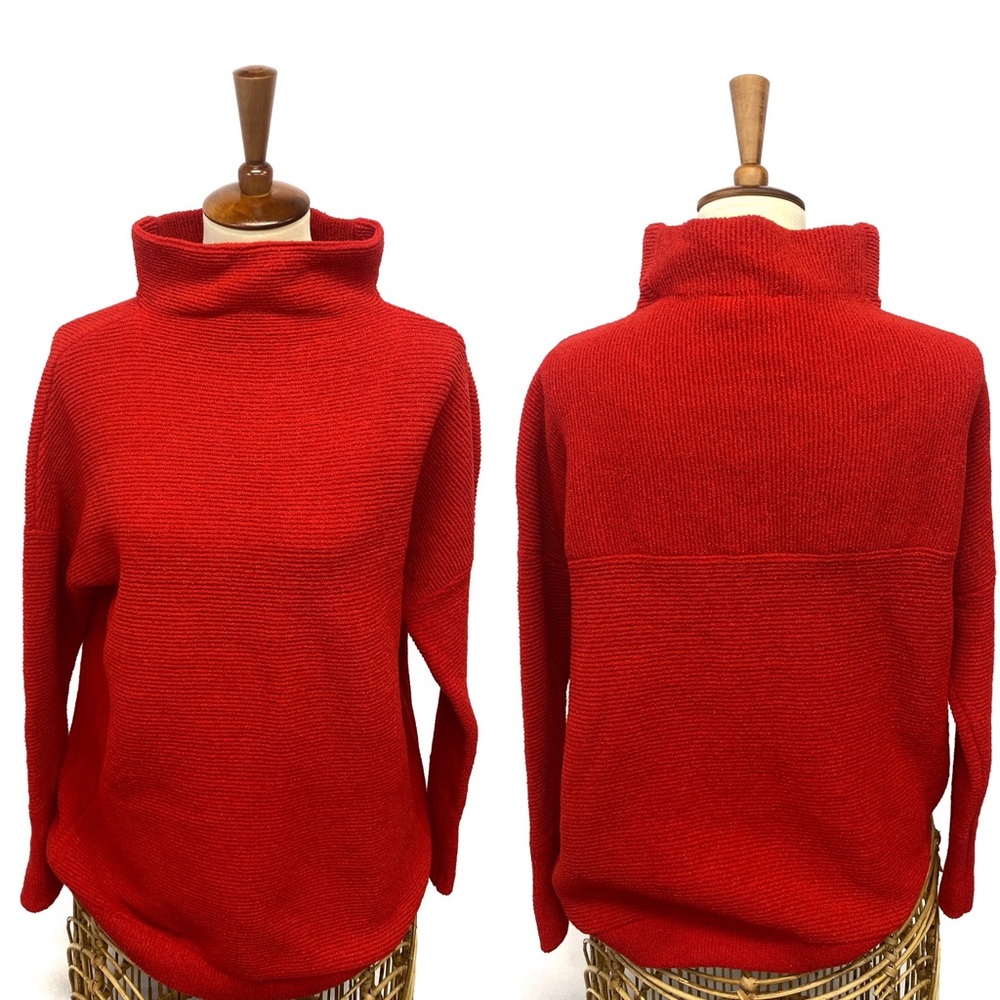 RDI | Poppy Red Ribbed Tunic Sweater